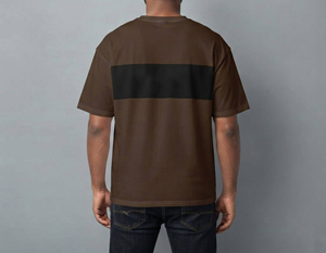 T-shirts pour hommes de haute qualité, surdimensionnés, à épaules tombantes, col rond, manches courtes, coupe ample, 100% coton jersey 180g, bicolore, style hip-hop - Product Image 5