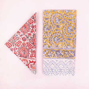 Bandana carré imprimé à la main Craftjaipur, foulard de mode, écharpe de cou en coton, respectueux de l'environnement, utilisable en toutes saisons - Product Image 3