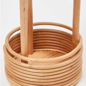 Support de fleurs artificielles en bambou minimaliste, design circulaire, écologique, pour plantes d'intérieur, finition naturelle - Product Image 3