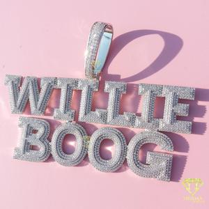 Collier personnalisé « Baby Shine » avec pendentif en moissanite, chaîne cubaine de luxe style hip-hop, bijoux scintillants - Product Image 6