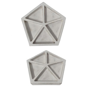 การตกแต่งห้องครัวและโต๊ะรูปทรงเรขาคณิตทำมือโบราณสีขาวมะม่วงไม้อาหารว่างสำหรับขนมถั่วลูกอมและผลไม้แห้ง - Product Image 2