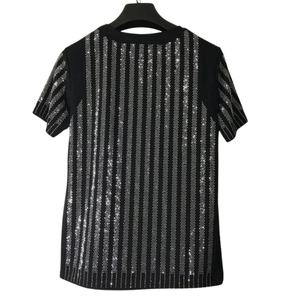 T-shirts décontractés pour hommes en polyester et coton, coupe classique, col rond, avec strass, anti-plis, grande taille disponible, de bonne qualité à prix abordable - Product Image 1