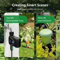 Nouvel Arroseur Intelligent WiFi Tuya pour Jardin, Minuteur d'Arrosage Extérieur Étanche avec Compteur d'Eau Intégré PST-WV05W