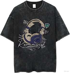 เสื้อยืดโอเวอร์ไซส์ลายการ์ตูนซีรีส์ที่สิบ สไตล์ลำลองสำหรับผู้ชาย เสื้อสตรีทแวร์ คอกลม แขนสั้น ผ้าฝ้ายเจอร์ซีย์ 100% ระบายอากาศได้ดี ใส่สบาย - Product Image 6