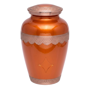 Urne funéraire personnalisable en alliage pour adulte avec bande gravée, finition or et blanc clair, urnes funéraires métalliques pour cendres humaines - Product Image 5