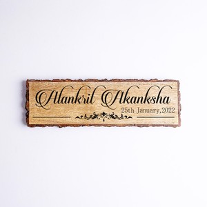 Mango Wood Engraved <b>Name</b> <b>Plate</b> Wholesale | Handcrafted Moradabad India - Product Image 3