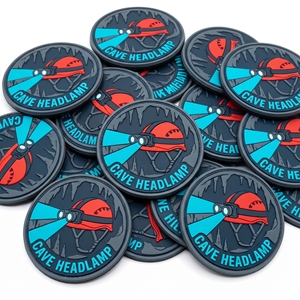 Fabricante de Emblemas Personalizados de PVC Blando, Insignias 3D para Linternas de Minero, Parches Redondos de Goma para Iluminación de Espeleología al Aire Libre - Product Image 6