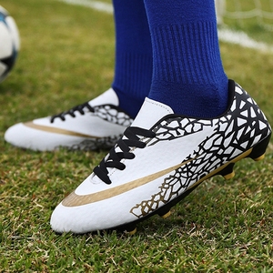 Zapatillas de Fútbol para Hombre, Transpirables, Cómodas, con Buen Agarre, para Césped Artificial, Deportes al Aire Libre, Blancas, Largas - Product Image 1
