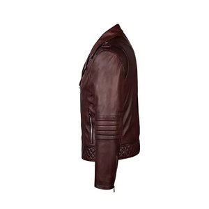 High Quality Genuine Leather <b>Men's</b> Spring Autumn Solid Stand Collar Waterproof Breathable Customized High Street Style <b>Jacket</b> - Product Image 6