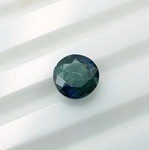 Piedra preciosa de zafiro azul verdoso natural, corte redondo, 0.83 quilates, 5.5x5.5x3 mm, para la fabricación de joyas - Product Image 2