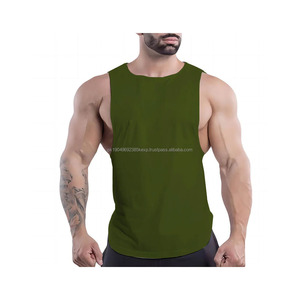 Camiseta Deportiva de Tirantes para Hombre, de Algodón Suave, con Logotipo Personalizado Serigrafiado, para Running, Fitness y Entrenamiento, Precio al por Mayor - Product Image 2