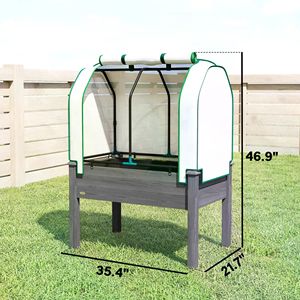 Jardinera Elevada con Invernadero de PE, Solución Ecológica para Cultivo en Exteriores - Product Image 2