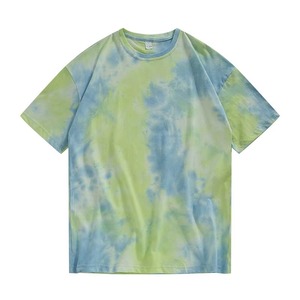 Camiseta de algodón personalizada con efecto Tie-Dye OEM, camiseta Tie-Dye de verano de cuello redondo extragrande y peso pesado para hombre, proveedor de ropa urbana - Product Image 6