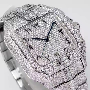 Urban Shine Simple iced out Moissanite Diamond Quartz Watch for Men with Strong Build and Daily Wear Comfort - Product Image 2