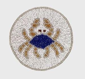 Handmade Durable Modern Beaded Round Embroidered <b>Coaster</b> <b>Drink</b> Mats & Pads Holiday Table Decor - Product Image 4