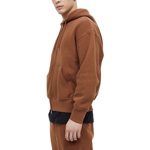 Sweat-shirt à capuche zippé premium pour homme, 460 GSM, coton French Terry, lourd, décontracté, hiver, fabricant OEM, marque privée - Product Image 3