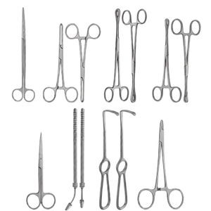 Kit de 38 Piezas para Apendicectomía y Hernia, Instrumentos Quirúrgicos Reutilizables de Acero Inoxidable Alemán, Set de Tijeras y Pinzas - Product Image 4