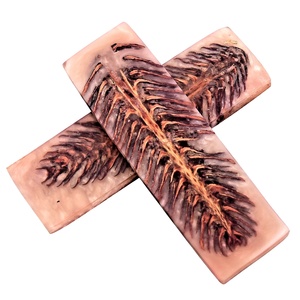 Premium Resin Honeycomb Knife Handle Scales Slabs DIY Knife Making Material Blanks Pine Cone & Wood Hybrid Handles - Product Image 5