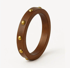 Brazalete de Madera Hecho a Mano, Pulsera de Madera Natural, Joyería Rústica Boho, Accesorio de Moda Tradicional Ligero, Regalo para Mujer - Product Image 5