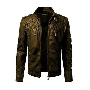 Veste pour homme Veste en cuir d'agneau véritable pour motard Veste pour homme Qualité supérieure Noir Vêtement d'extérieur pour motards - Product Image 5