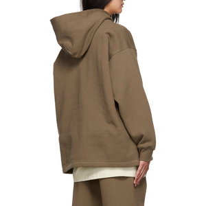 Sweat à capuche oversize pour femme, cousu à la machine, avec logo frontal, en molleton polyester/coton écologique, pour l'hiver - Product Image 4
