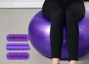 Ballon de yoga anti-éclatement durable HAWK SPORTS INDUSTRIES en PVC, ballon d'équilibre et de stabilité pour adultes, pompe incluse, surface lisse antidérapante - Product Image 4