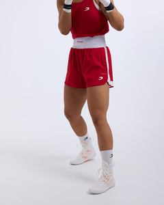 Conjunto de Boxeo Elite para Mujer, Blanco y Dorado, Personalizado, para Entrenamiento Profesional, con Sujetador Deportivo y Pantalones Cortos Tipo Falda - Product Image 5