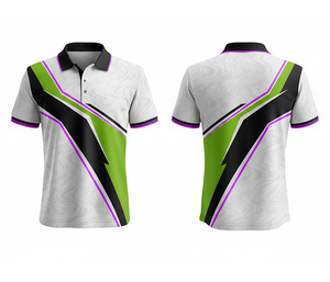 Polo imprimé par sublimation, style bouclier, vêtements de sport, coutures durables pour hommes, femmes, jeunes, séchage rapide, polo actif Dry-Fit - Product Image 6