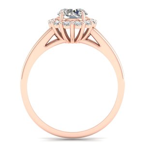 Bague de fiançailles REYES en or massif 14 carats avec diamant rond de 1,1 carat, certifiée IGI, bijoux fins pour femmes - Product Image 4