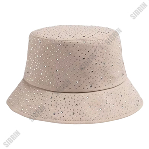 Chapeaux Bob SIBRIN Personnalisés avec Strass Scintillants et Diamants, Casquettes Unisexe Streetwear pour Festivals en Plein Air et Soirées Rave (Lot) - Product Image 5