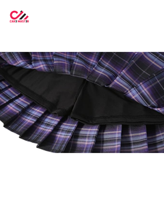 Mini-jupe plissée à taille haute à carreaux, jupe de tennis classique à motif à carreaux pour uniforme scolaire, design personnalisé - Product Image 3
