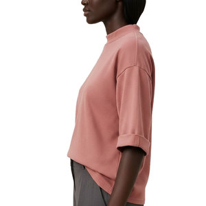 Camiseta Extra Grande de Alta Calidad para Mujer, 100% Algodón, 260 Gramos, Logotipo Personalizado, Servicio OEM - Product Image 3