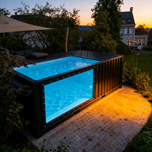 Vente directe d'usine : Piscine conteneur extérieure 20ft 40ft, structure modulaire, piscine au sol - Product Image 4