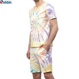 Conjunto de Pantalones Cortos Deportivos Tie Dye para Hombre, Colección de Verano, Logotipo Personalizado, Estilo Nacional, Cómodo y Transpirable, Unisex - Product Image 3