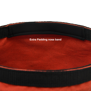 Red <b>Canvas</b> Horse Feed Bag Adjustable Strap Rectangular Leather Patch Durable Feeding Bag Bulk Wholesale OEM Supplier - Product Image 6