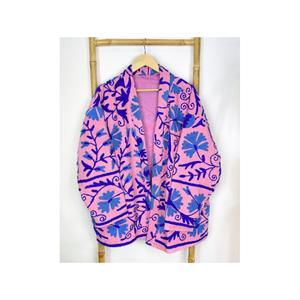 Veste brodée Suzani style bohème, très tendance, pour femmes, idéale pour l'hiver - Product Image 4
