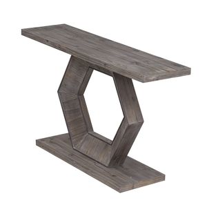 Mesa Consola Moderna para Entrada U_Style, Estructura Innovadora con Patas Hexagonales Huecas, Acabado en Chapa de Abeto Premium, Diseño Sofisticado Sui - Product Image 4