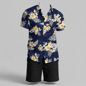 Conjunto de Shorts Casuales de Verano para Hombre 2026, Color Liso, 100% Algodón Jersey, Secado Rápido, Tejido, con Logotipo Personalizado, Conjunto Doble - Product Image 2