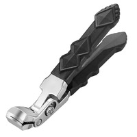 Coupe-ongles professionnels en acier inoxydable de haute qualité, manche long, poignée texturée noire, pour manucure, coupe-ongles épais et durs