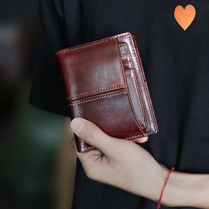 Men's First-Layer Cowhide Genuine Leather Short Style <b>Wallet</b> Anti-Theft <b>RFID</b> Multi-Card Slots Promotional Business Gifts <b>Wallet</b> - Product Image 1
