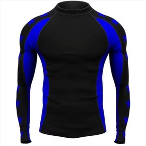 เสื้อรัดกล้ามเนื้อผู้ชายสำหรับ MMA แขนยาว พิมพ์ลายแบบ Sublimation คุณภาพสูง OEM พร้อมโลโก้ - Product Image 4