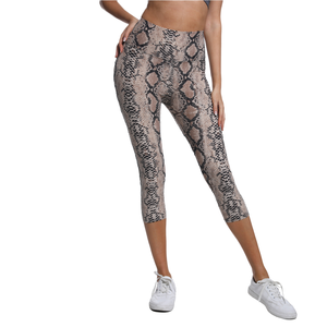 2026 New Snake Print Yoga Legging <b>for</b> Women High Waist Casual Workout Tights Wholesale Gym Bottoms <b>Animal</b> <b>Pattern</b> <b>Knitted</b> Fabric - Product Image 3