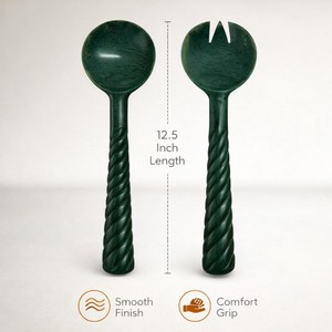 Latest Design Handmade Resin <b>Salad</b> <b>Server</b> Set Kitchenware Utensils Unique Swirl Resin <b>Salad</b> Spoon Set Tabletop Resin Serve ware - Product Image 3