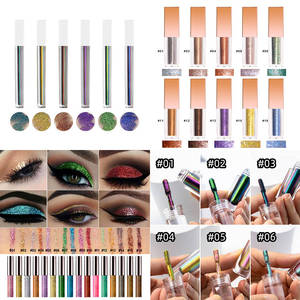 Fard à paupières liquide à marque privée, haute pigmentation, waterproof, longue tenue, pailleté, métallique, effet caméléon, maquillage végétalien - Product Image 5