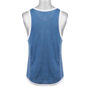 Débardeur sans manches Amkoor pour homme, bleu roi, col rond, séchage rapide, respirant, en polyester tricoté, vêtement de sport décontracté, color block - Product Image 2
