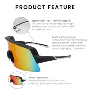 Accessoires de sport de plein air lunettes de soleil à grandes lentilles - Product Image 5