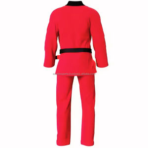 2025 Custom Made <b>V</b>-Neck Martial Arts Uniform High Quality Polyester Taekwondo Clothing for Men Fighting Wear <b>Washed</b> Stretch - Product Image 2
