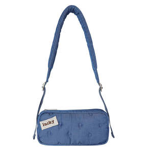 Bolso Bandolera Clásico Azul Versátil y Moderno, Delicado y Elegante, de Poliéster y Algodón, con Cierre de Cremallera, para Mujer, Ideal para Ir de Compras - Product Image 1