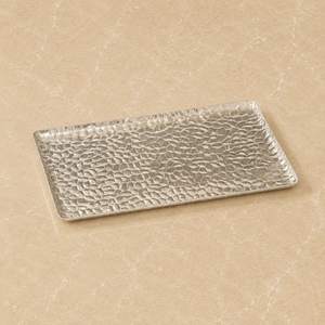 Bandeja Rectangular de Acero Inoxidable de Lujo con Acabado Texturizado, Elegante Plato de Presentación para Decoración de Comedor - Product Image 1