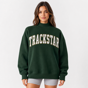 เสื้อสเวตเชิ้ตคอวีปักลายช็อกโกแลตสไตล์วาร์ซิตี้สำหรับผู้หญิง รุ่น TSI-MN-096 - Product Image 6